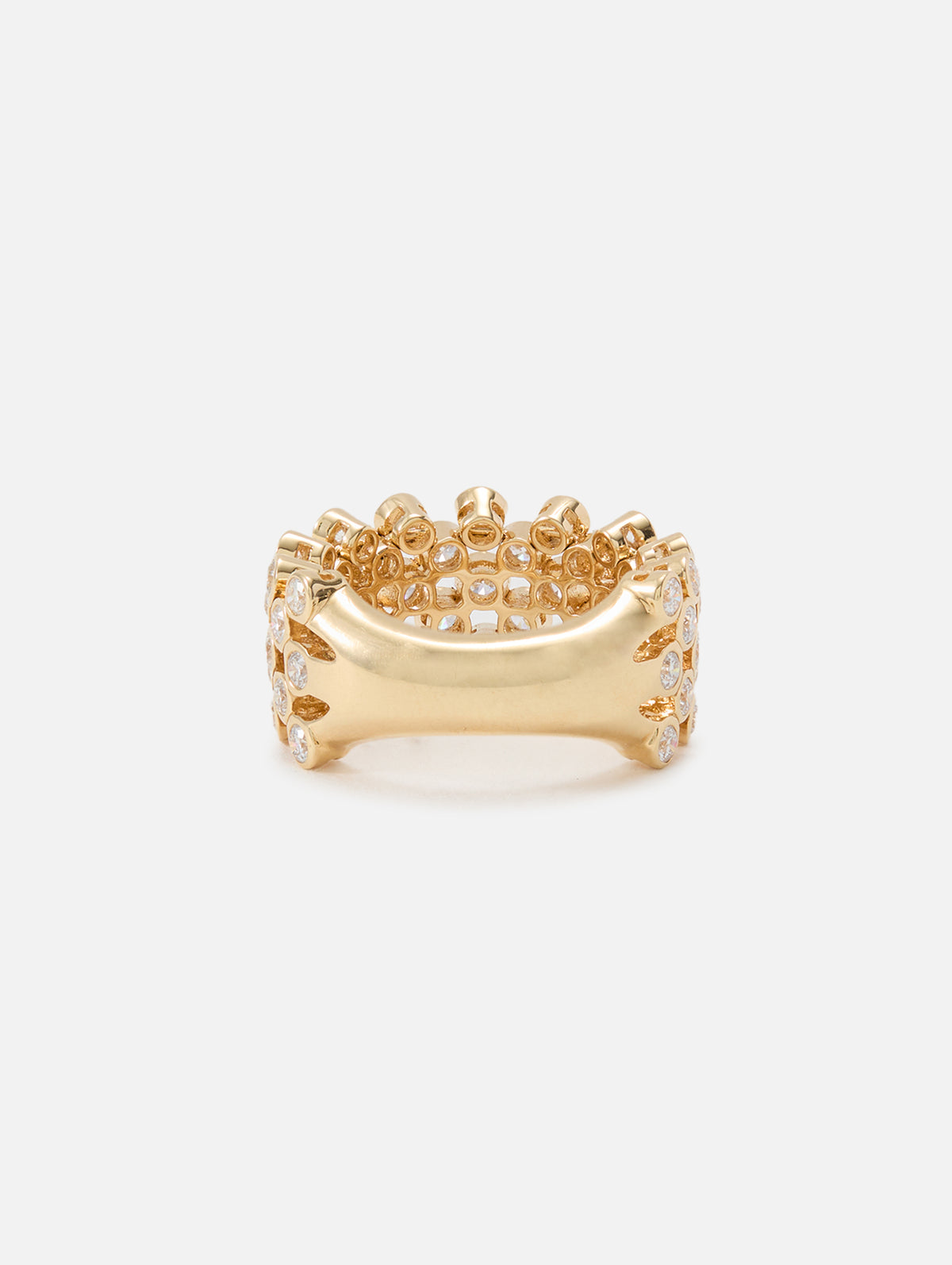 Grand Chequer Ring,ONDYN,YELLOW GOLD,Image 3