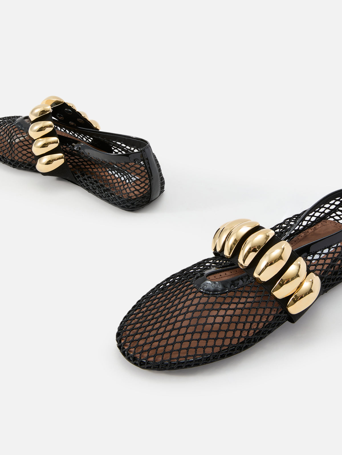 Ballet Flat,ALAIA,BLACK,Image 2