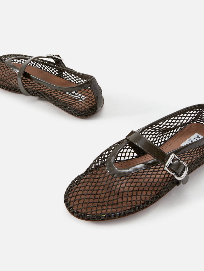 Ballet Flat,ALAIA,KHAKI,Image 1