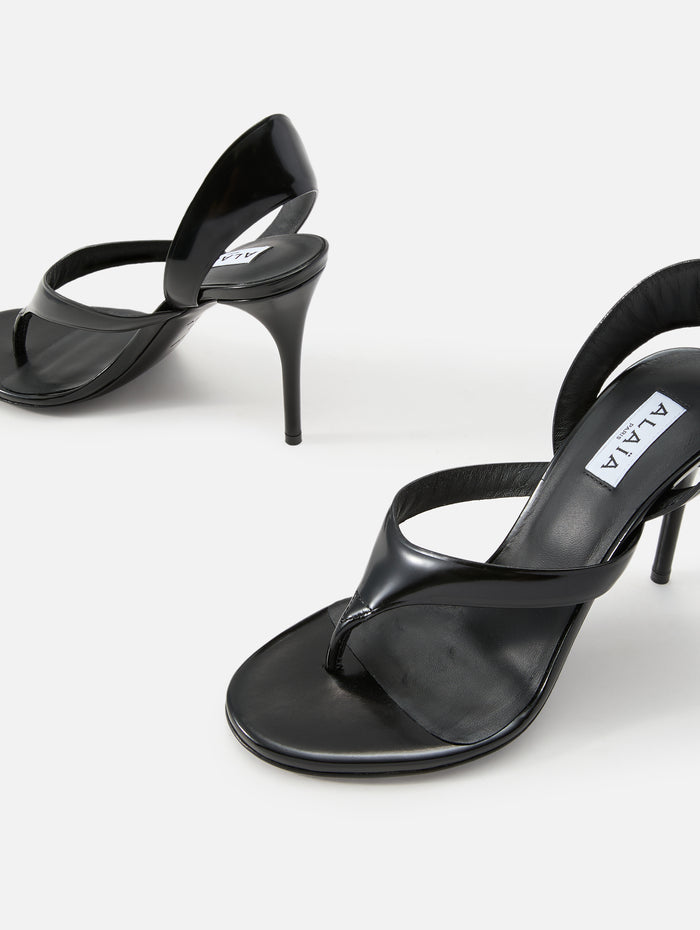 Infradito Tong Sandal 90mm,ALAIA,BLACK,Image 1