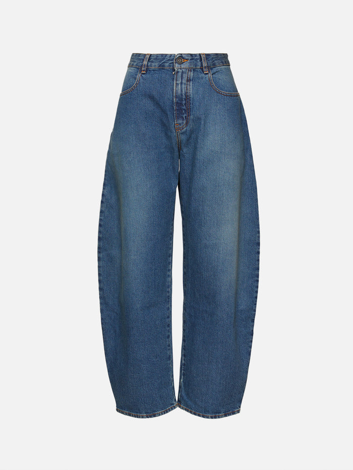 Low Round Pant,ALAIA,BLEU MINERA,Image 1