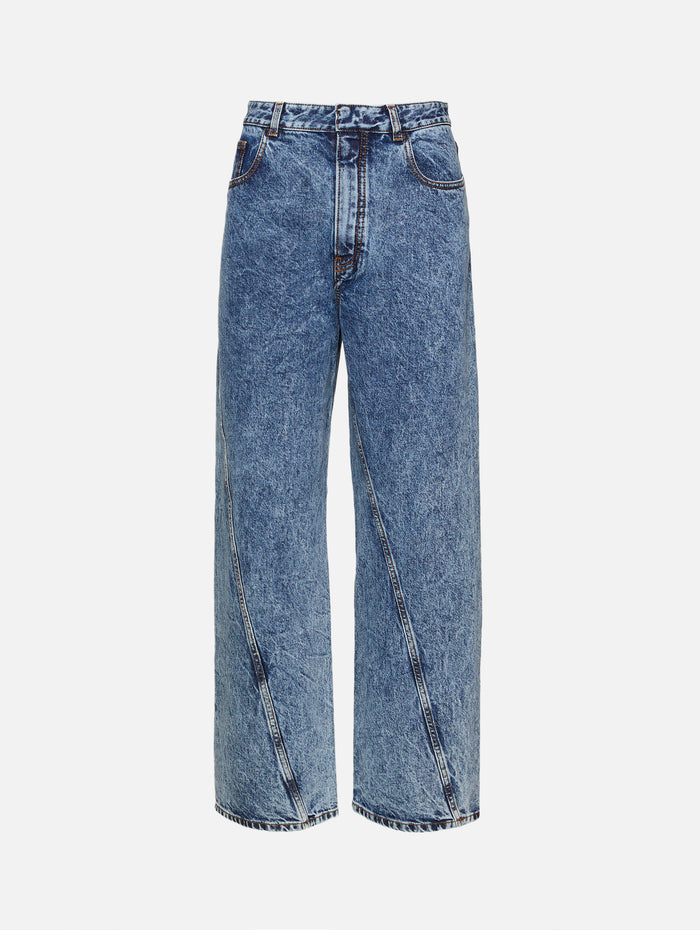 Twisted Pant,ALAIA,BLEU NEIGE,Image 1
