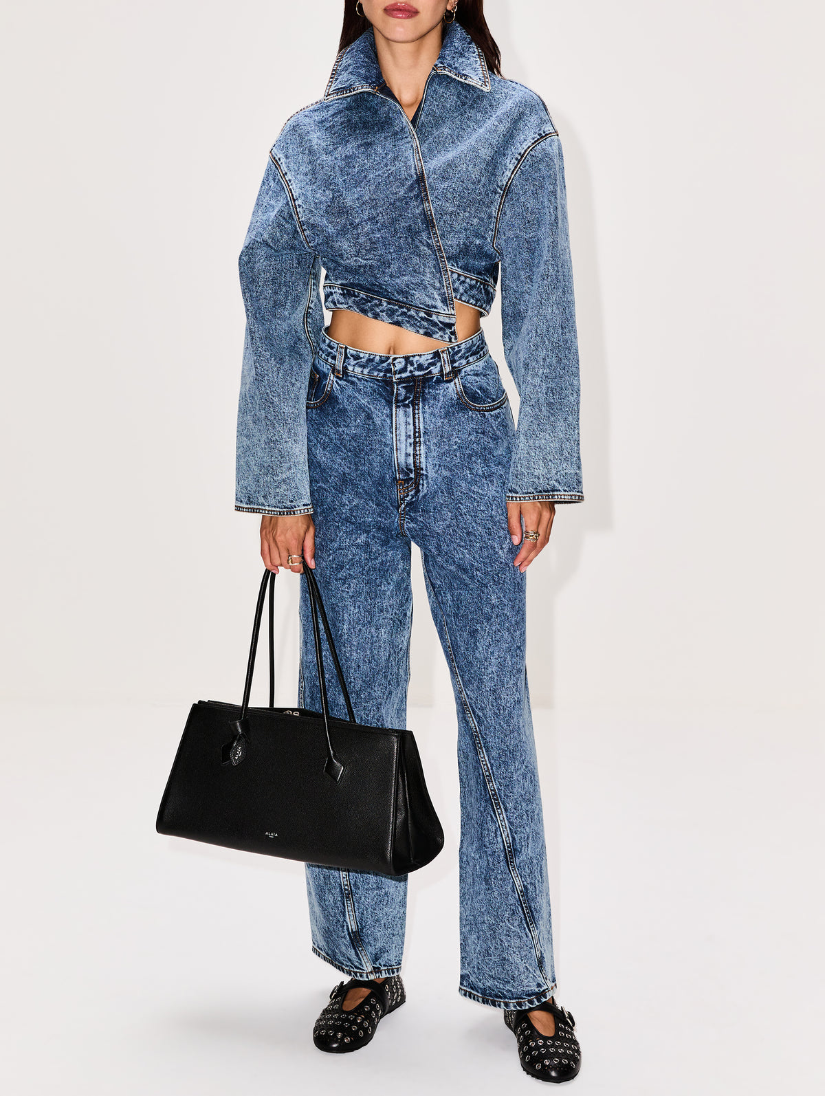 Spiral Jacket,ALAIA,BLEU NEIGE,Image 2