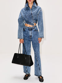 Spiral Jacket,ALAIA,BLEU NEIGE,Image 2