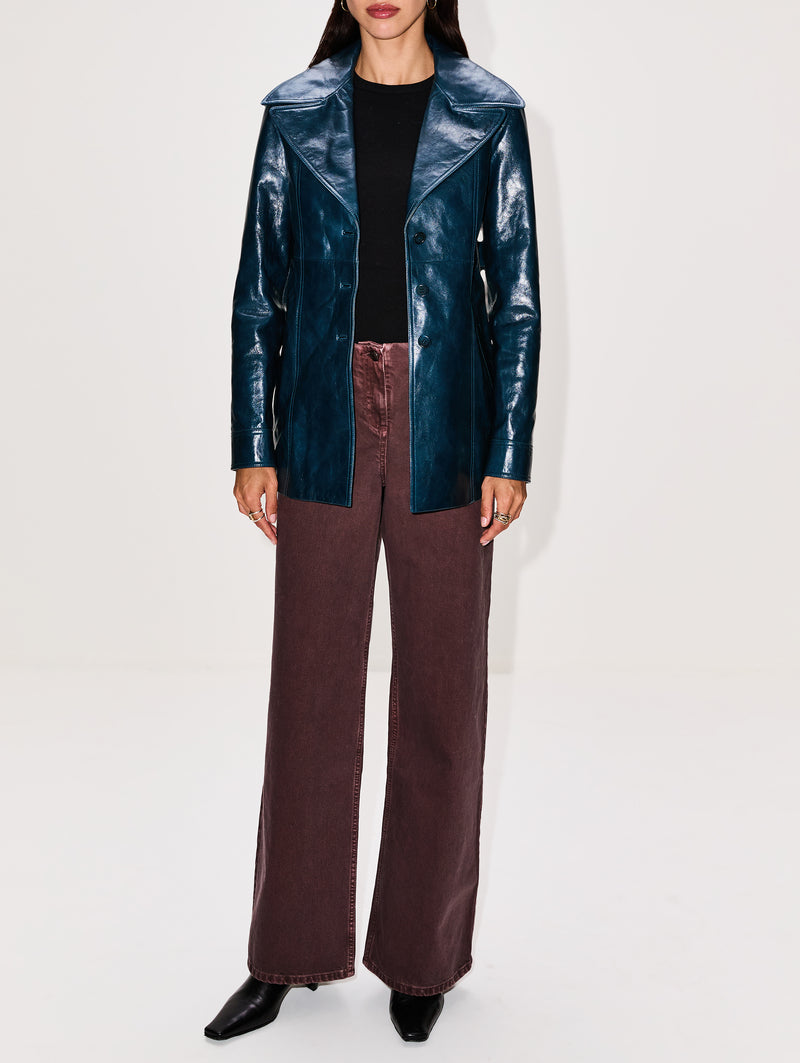 Fur Collar Leather Jacket