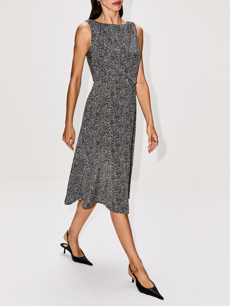 Sleeveless Chevron Dress