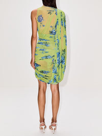 Draped Printed Dress,MAGDA BUTRYM,GREEN,Image 4