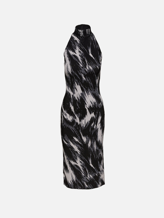 Sleeveless High Neck Dress,GIVENCHY,GREY MIX,Image 1