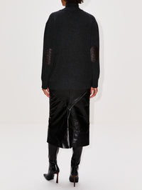 Classic Cardigan,BOTTEGA VENETA,ANTHRACITE,Image 3