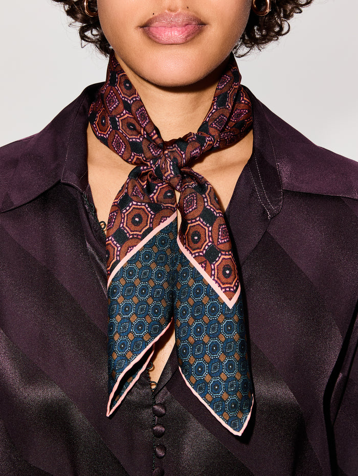 Facet Scarf,DRIES VAN NOTEN,RUST,Image 1