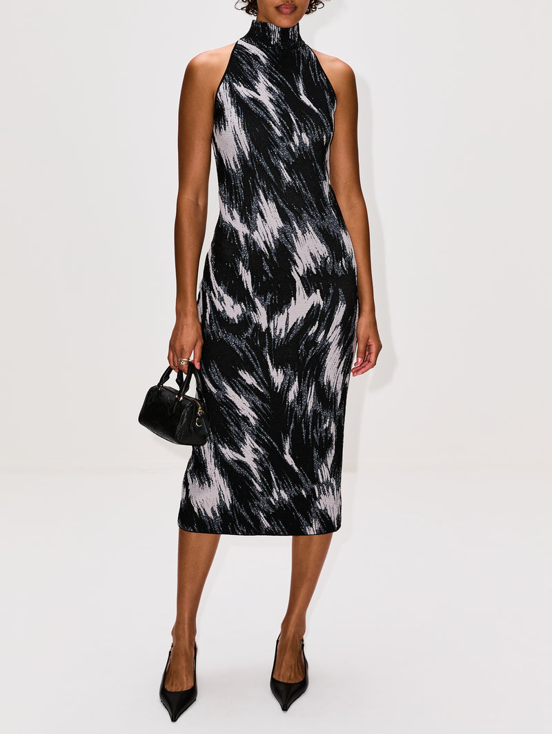 Sleeveless High Neck Dress