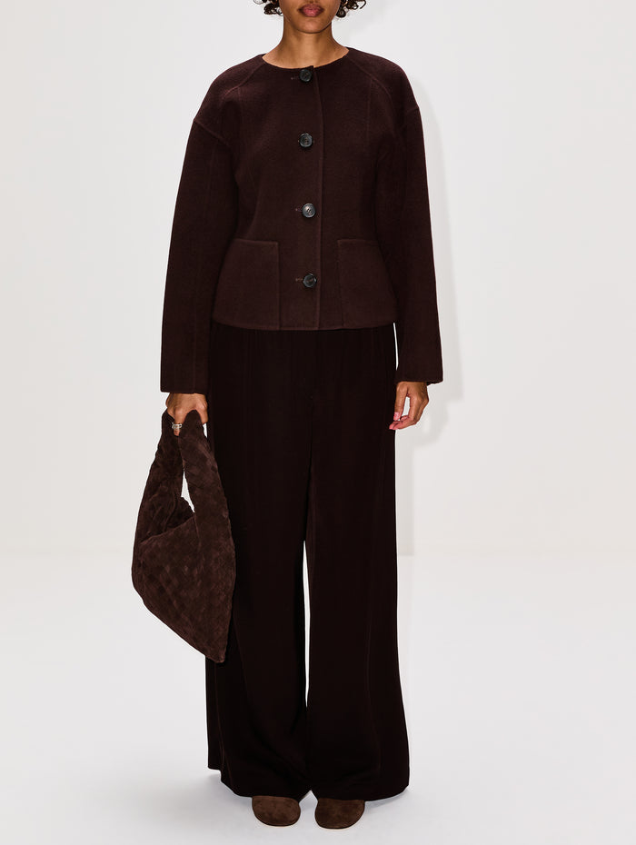 Elsie Double Faced Wool Coat,ULLA JOHNSON,SABLE,Image 1