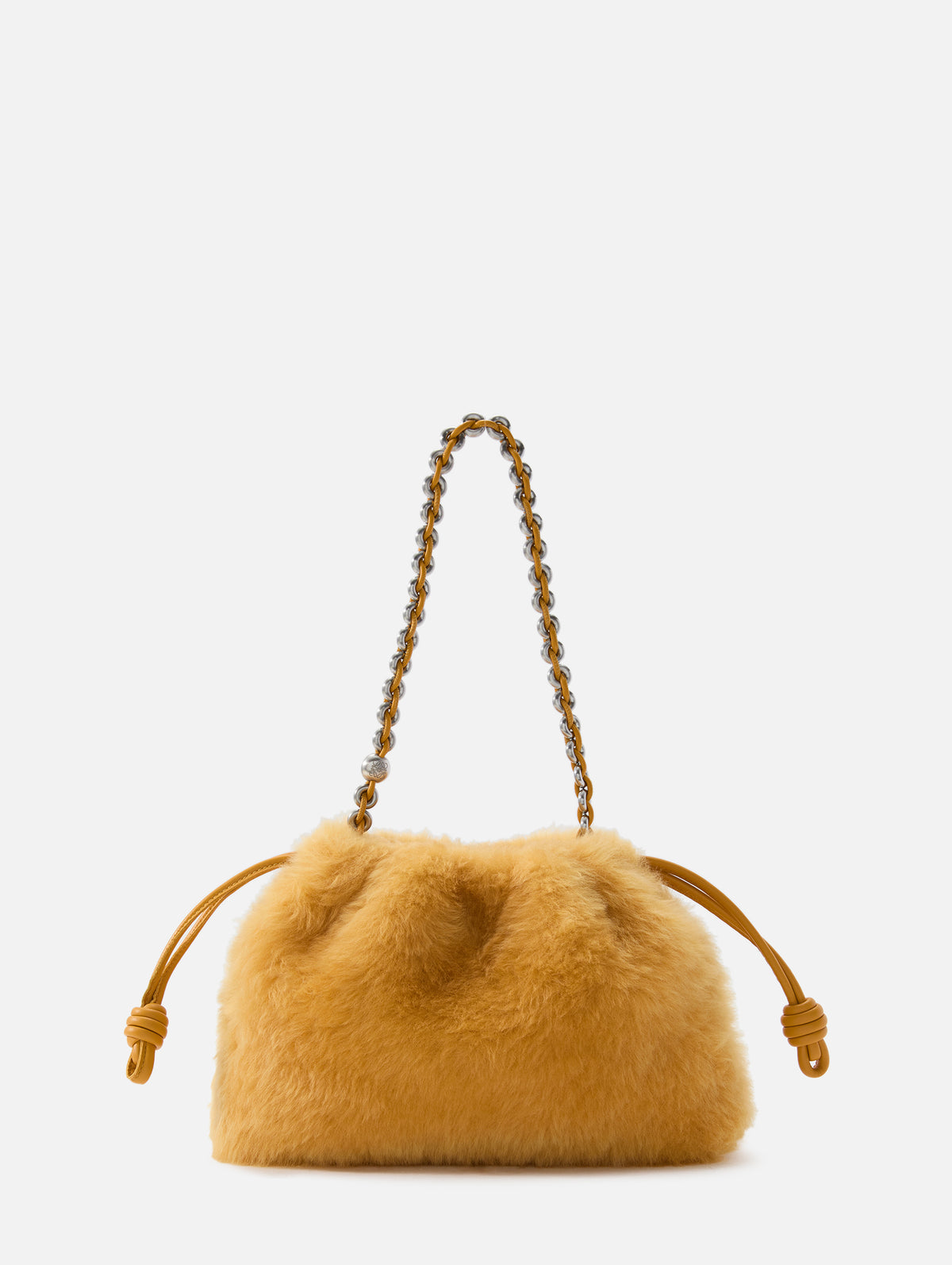 Medium Flamenco Fur Bag,LOEWE,YELLOW,Image 1