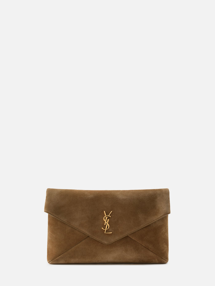 Large Envelope Pouch,SAINT LAURENT,GOLDEN LEAF,Image 1