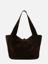 Bea Suede Softy Tote,SAINT LAURENT,LIGHT MUSK,Image 3