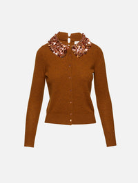 Margaux Cardigan,ULLA JOHNSON,UMBER,Image 1