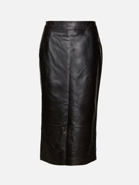 Kick Back Leather Skirt,GIVENCHY,BLACK,Image 1