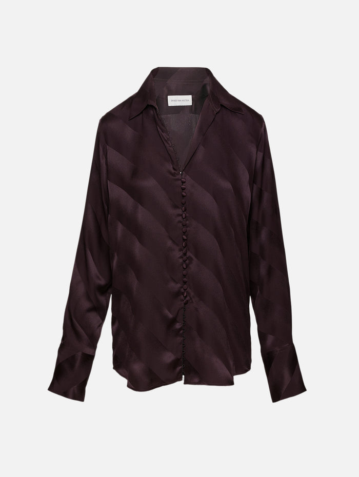 Celinas Top,DRIES VAN NOTEN,DARK PURPLE,Image 1