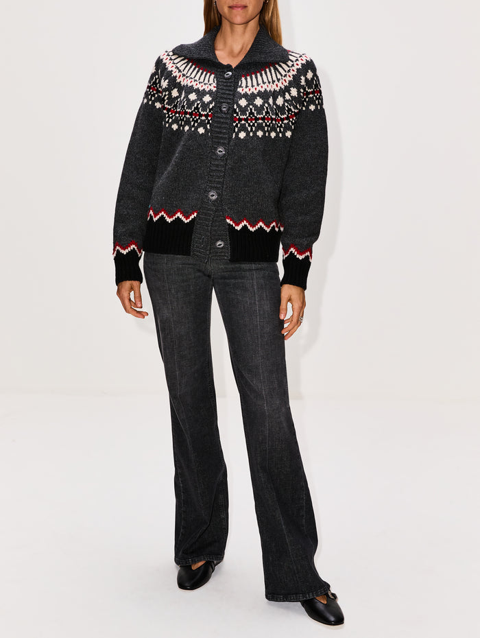 Sweet Winter Jacket,ALANUI,BLACK GREY/MULTI,Image 1