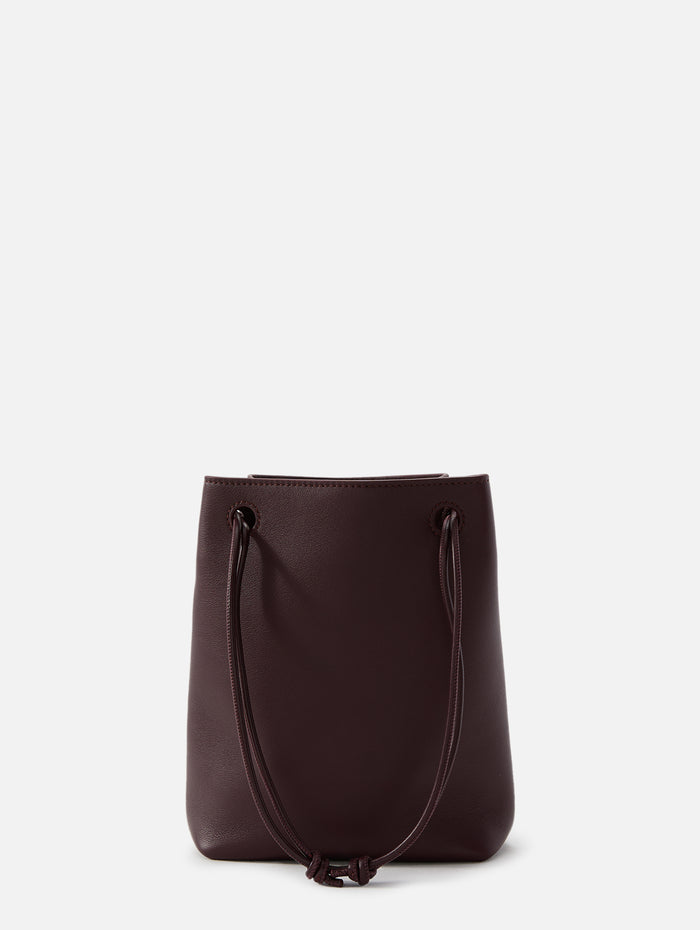 Soft Pebble Pouch,LOEWE,DARK BURGUNDY,Image 1