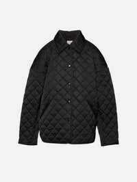 Collared Quilted Jacket,TOTÉME,BLACK,Image 2