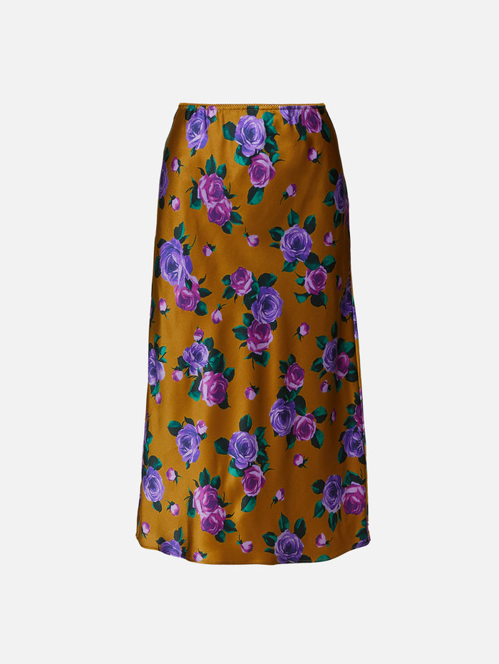 Midi Skirt,SAINT LAURENT,KAKI ROSE,Image 1
