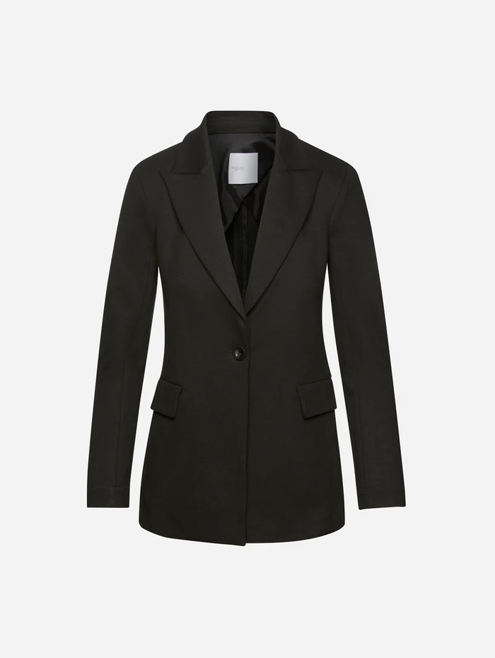 Peak Lapel Jacket,ROSETTA GETTY,BLACK,Image 1