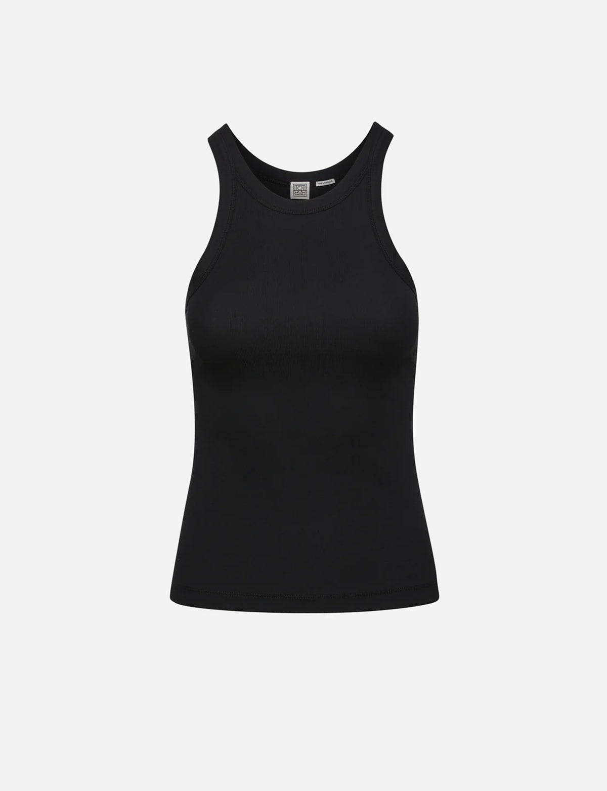 Curved Rib Tank,TOTÉME,WHITE,Image 1