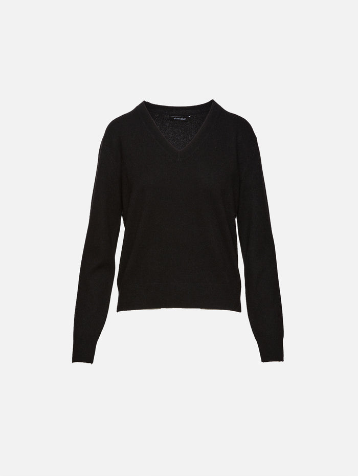 Denver Cashmere Sweater,ELYSEWALKER LABEL,BLACK,Image 1