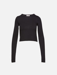 Long Sleeve Baby Tee,ÉTERNE,IVORY,Image 4