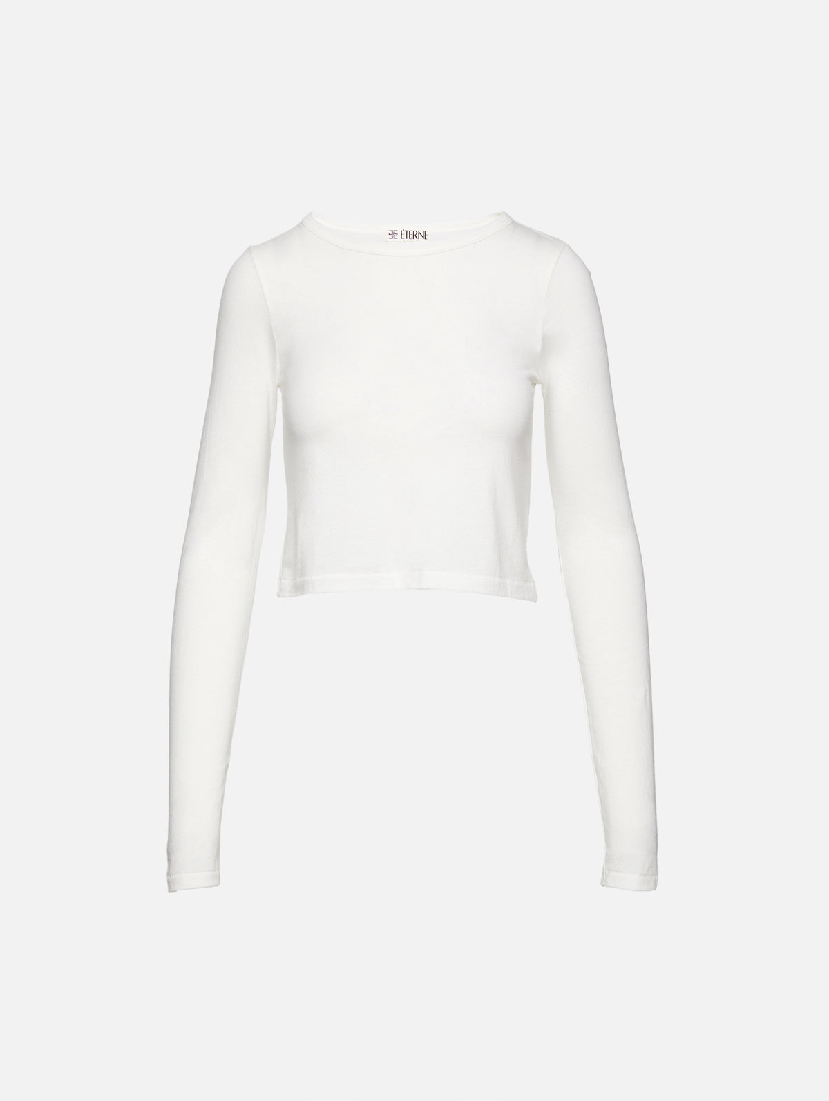 Long Sleeve Baby Tee,ÉTERNE,IVORY,Image 7