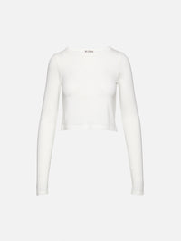 Long Sleeve Baby Tee,ÉTERNE,IVORY,Image 7