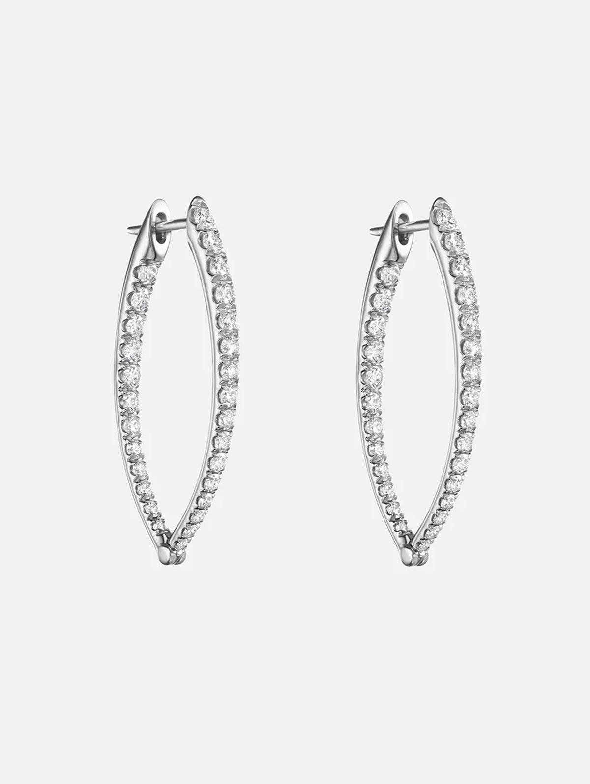 Medium Cristina Earrings,MELISSA KAYE,WHITE GOLD,Image 1