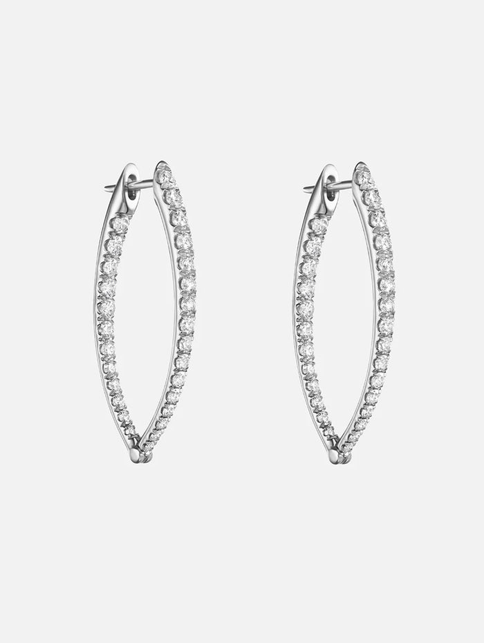 Medium Cristina Earrings,MELISSA KAYE,WHITE GOLD,Image 1