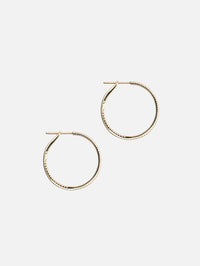 1" Pave Diamond Hoops,SHYLEE ROSE,YELLOW GOLD,Image 3