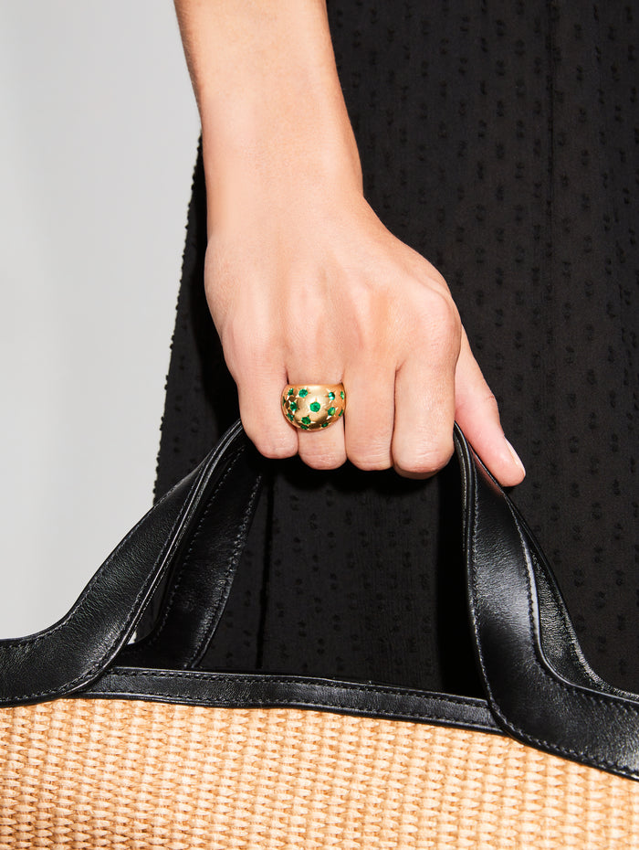 Stardust Dome Ring,JENNA BLAKE,YELLOW GOLD,Image 1
