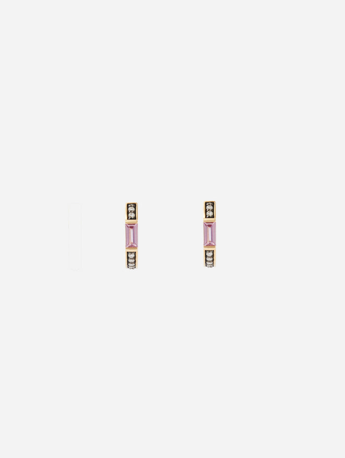 Otto Diamond Huggies,SORELLINA,PINK SAPPHIRE/DIAMOND,Image 1