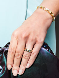 Gemma Ring,MARLO LAZ,YELLOW GOLD,Image 2
