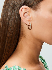 Catherine Eternity Hoops,JADE TRAU,YELLOW GOLD,Image 2