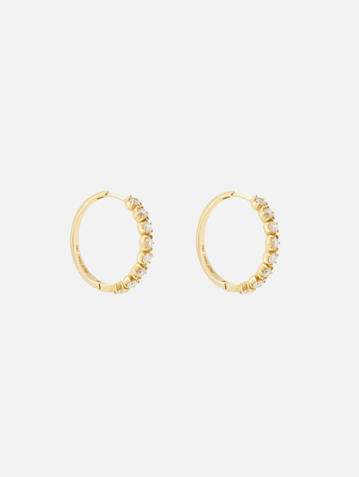 Catherine Eternity Hoops,JADE TRAU,YELLOW GOLD,Image 1
