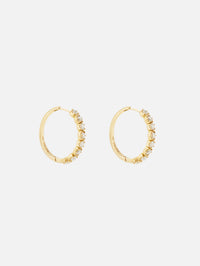 Catherine Eternity Hoops,JADE TRAU,YELLOW GOLD,Image 1