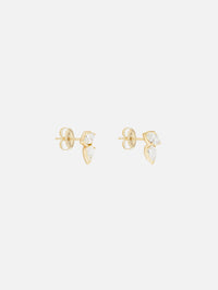 Poppy Studs,JADE TRAU,YELLOW GOLD,Image 3
