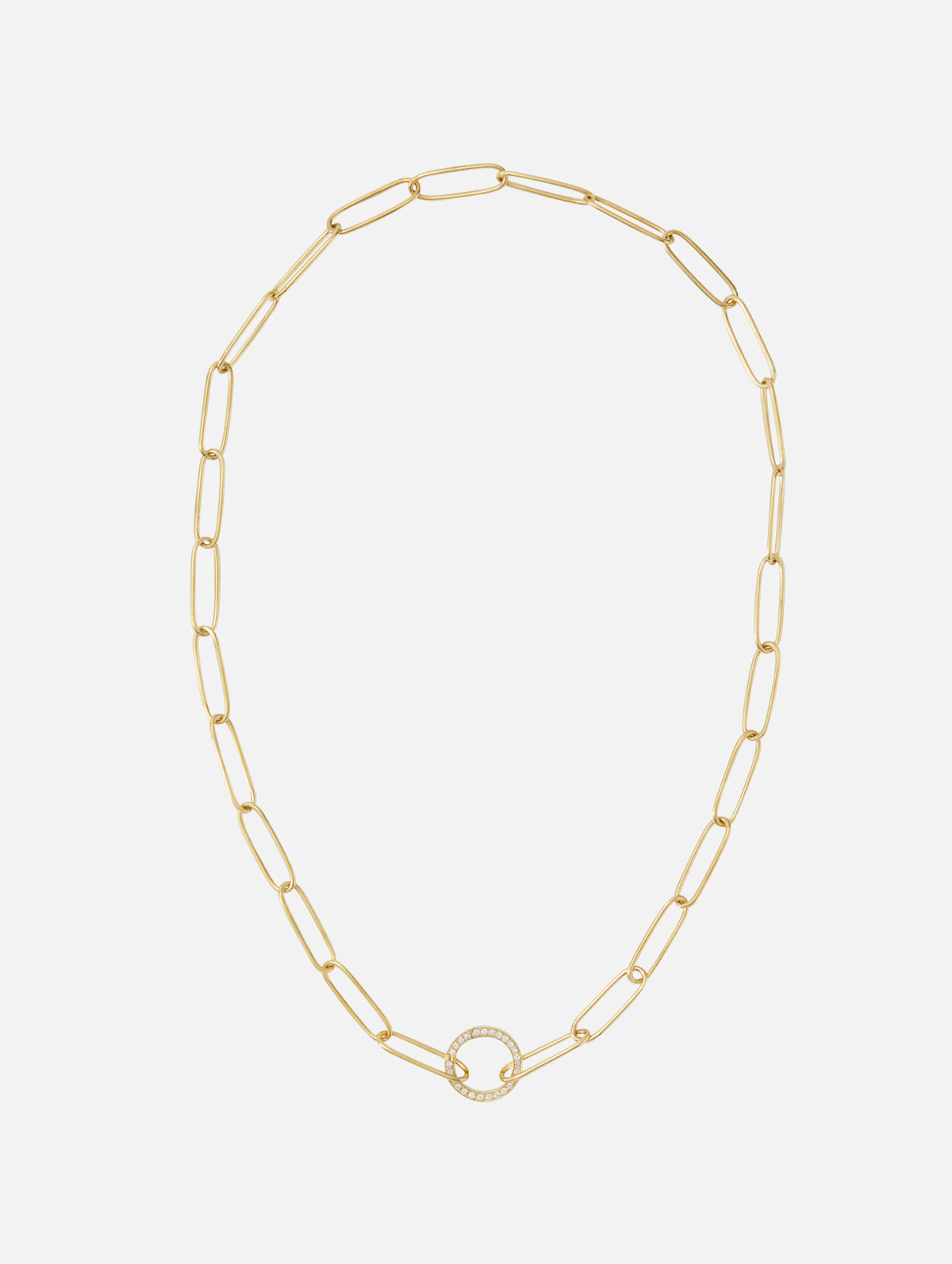 Charm Chain With Diamond Clasp,JENNA BLAKE,YELLOW GOLD,Image 1