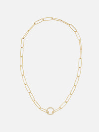 Charm Chain With Diamond Clasp,JENNA BLAKE,YELLOW GOLD,Image 1
