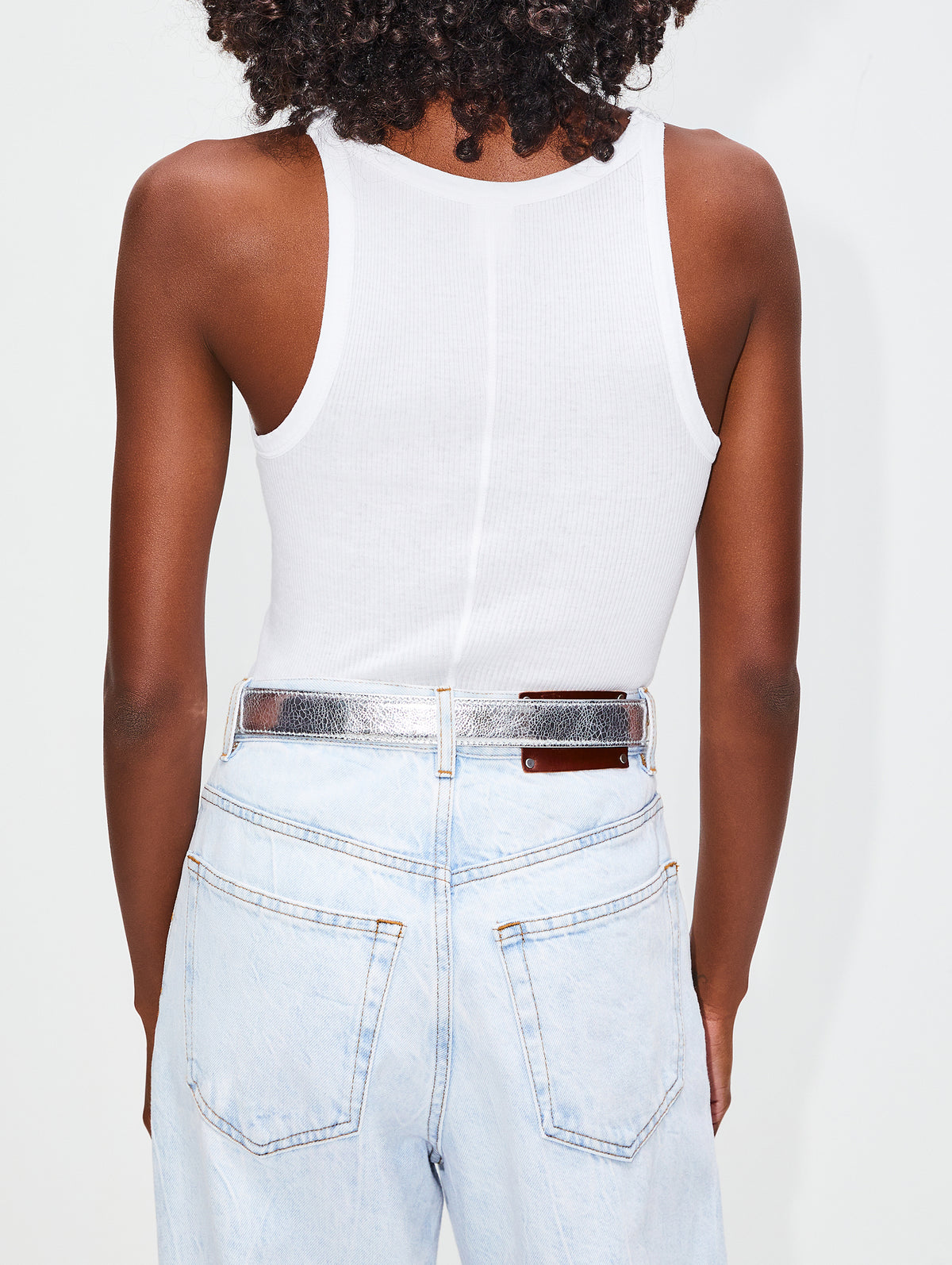 Ribbed Tank,RE/DONE,WHITE,Image 4