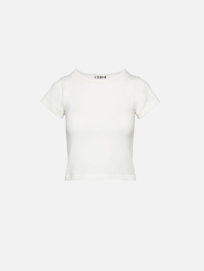 Short Sleeve Baby Tee,ÉTERNE,IVORY,Image 1