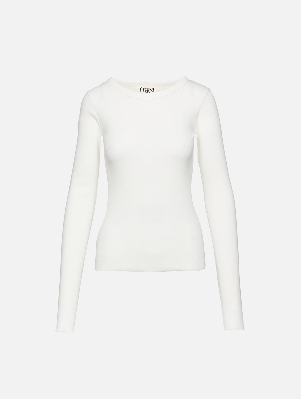 Long Sleeve Fitted Top,ÉTERNE,BLACK,Image 6
