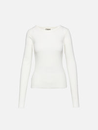 Long Sleeve Fitted Top,ÉTERNE,BLACK,Image 6