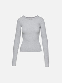 Long Sleeve Fitted Top,ÉTERNE,BLACK,Image 11