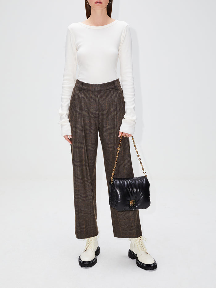 Long Sleeve Fitted Top,ÉTERNE,CREAM,Image 1